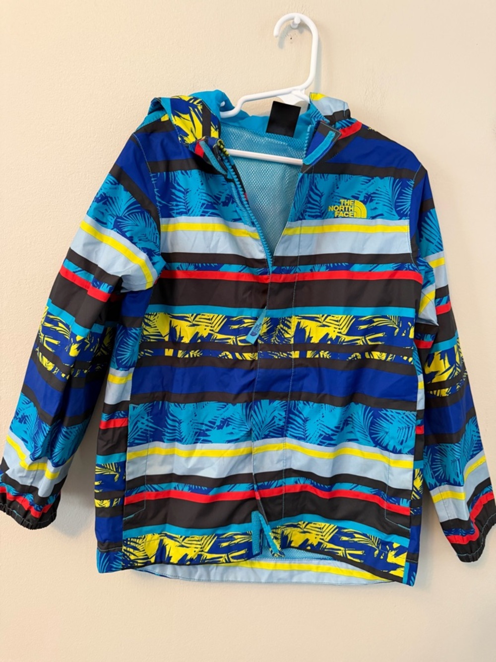 The North Face Toddler Hooded Jacket in Bright Turquoise with Aqua Trim